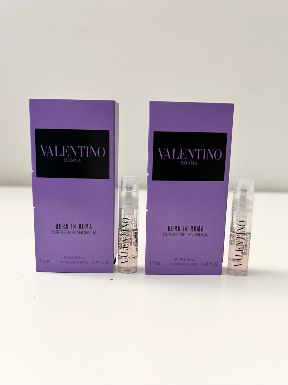 🌸VALENTINO Born in Roma Donna Purple Melancholia EDP Vial Spray Sample 1.2mL x2